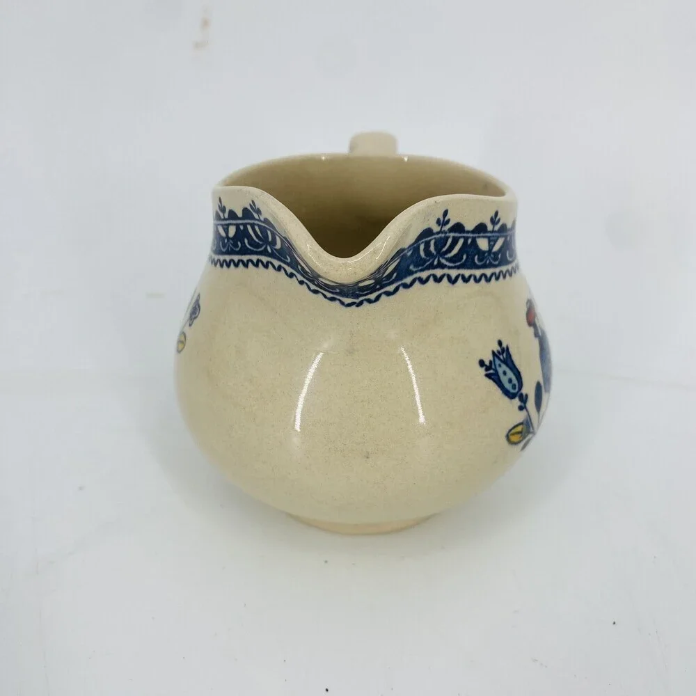 Staffordshire JOHNSON BROS Old Granite Hearts & Flowers Pattern Ceramic CREAMER